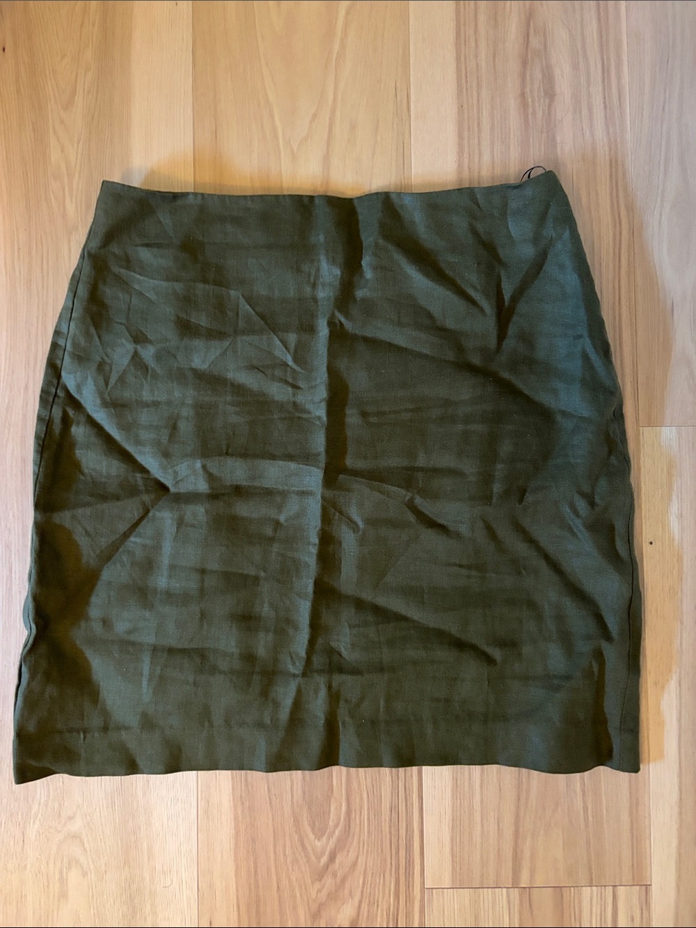 Reformation Rina Dark Olive Green Mini Skirt